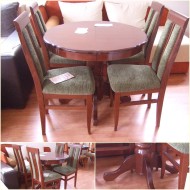 Trpezarijski sto i stolice Fi94. Dimenzije stola 94cm, mogućnost razvlačenja za još 40cm.